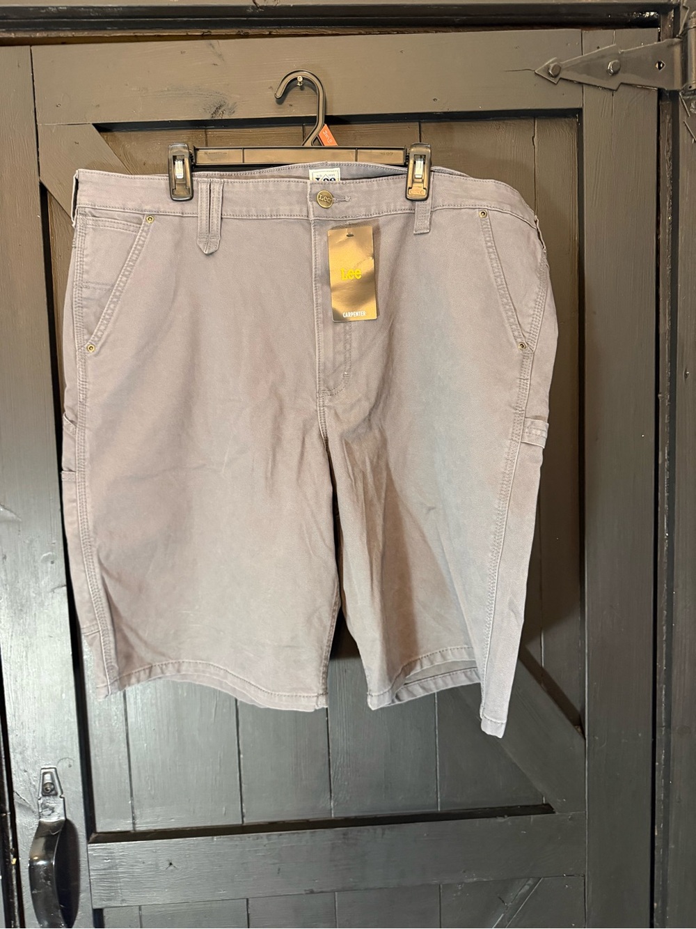 Lee Men's Light Gray Flat Front Casual Shorts